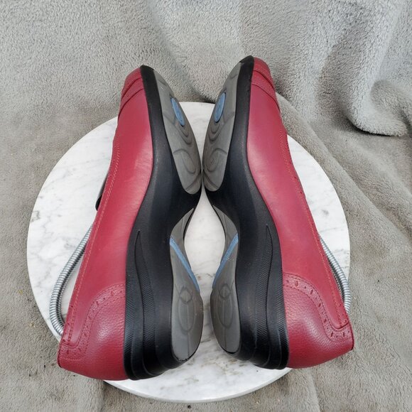 Hush Puppies Shoes Womens Size 11 Red Leather Burlesque Brogue Flats - Picture 6 of 10